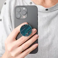 Cute Modern Elegant Teal Marble PopSocket