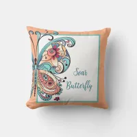 Soar Butterfly Throw Pillow