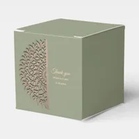 Elegant Modern Sage green & gold classic mandala Favor Boxes