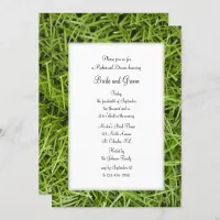 Green Grass Backyard Wedding Rehearsal Dinner Invitation