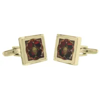 Autumn Elegance: The Floral Medallion Cufflinks