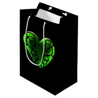 Goth St. Patrick's Day Green Heart Gift Bag