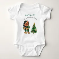 Cheeky Christmas Troll and Tree Delight  Baby Bodysuit