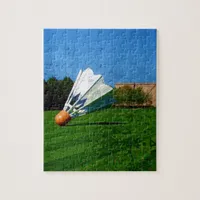 Shuttlecock on the Lawn Jigsaw Puzzle