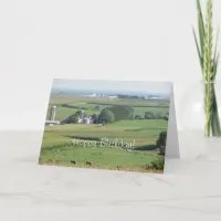 Happy Birthday Scenic Farm View from the Midwest Card