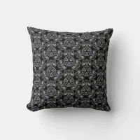 Black and White Abstract Throw Pillow