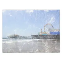 Santa Monica Pier - Shabby Chic Photo Edit Tissue Paper