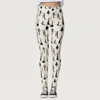 Witch Bloody Cocktail Hart Skeleton Hand Halloween Leggings