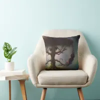 Thumbnail for I Spy With My Big Eye - Surreal Tree AI Art Throw Pillow