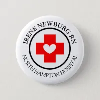 Nurse's Name Badge and Logo or Symbol  Button