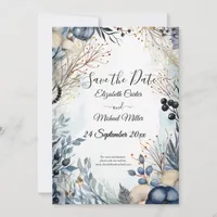 Ethereal Delicate Watercolor Serene Foliage   Save The Date