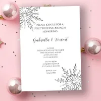 Snowflake Post Winter Wedding Brunch Invitation