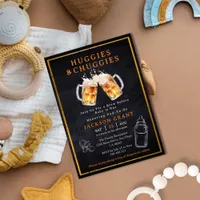 Huggies and Chuggies Beer Diaper Party Man Shower Invitation