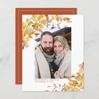 Budget Autumn Botanical Photo Save the Date