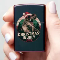 Festive Dino Sticker: Jurassic Santa Zippo Lighter