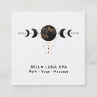 *~* Lunar Cosmic Moon Universe Shaman Moons Square Business Card