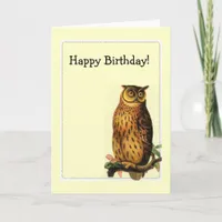 Owl Frame, Happy Birthday! Card