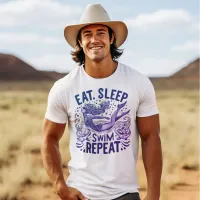 Enchanting Swimmer: Eat Sleep Swim Repeat T-Shirt