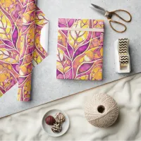 Magenta Gold Christmas Pattern#21 ID1009 Wrapping Paper