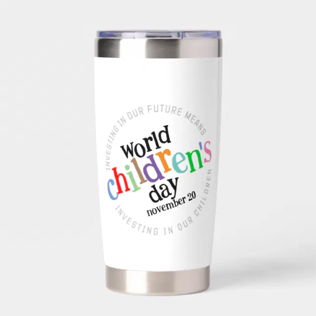  Colorful Happy World Children's Day Insulated Tumbler