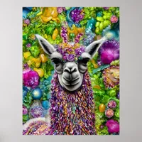 Colorful Llama Poster