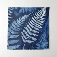 Blue Fern Cyanotype Tapestry