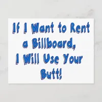If I Want to Rent a Billboard Postcard