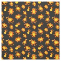 Roaring Flames Pattern Fabric