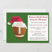 Red & Green Christmas Football Tournament Invitation