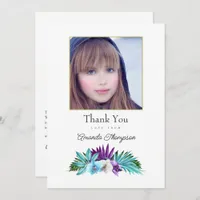 Tropical Orchid Photo Thank You Card