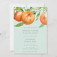 Orange Blossoms Citrus Botanical Wedding  Invitation