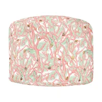 Ocean Coral Branches Seashells Nautical Pouf