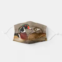 Beautiful Touching Moment Between Wood Ducks Adult Cloth Face Mask