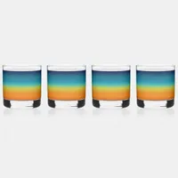 Southwest Sunset Colors Whiskey Glass