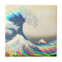 The funky Great Wave off Kanagawa Ceramic Tile