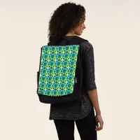 Backpack - Quilt Pattern in Blue and Green