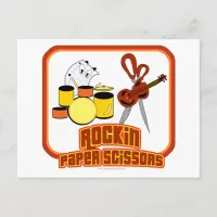 Rockin Paper Scissors Postcard