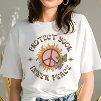 Protect Your Inner Peace Retro Boho Sun Tri-Blend Shirt