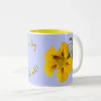 A nasturtium flower for mother’s day Two-Tone coffee mug