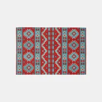 Southwest Mesas Turquoise & Red 3x2 Rug