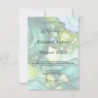 Emerald Dream: Modern Wedding Elegance Minimalism Invitation