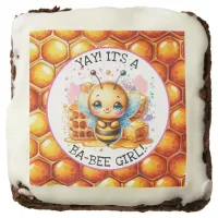 Honey bee themed Girl's Baby Shower Personalized Brownie