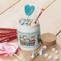 Cute Polar Bears Sing Have a Very Beary Christmas Candy Jar