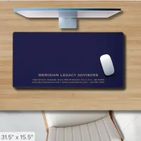 Simple Navy Blue Desk Mat