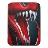 Cobra snake with vibrant red scales and blue eyes jigsaw puzzle