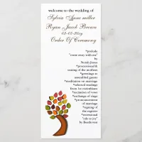 autumn Wedding program