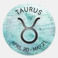 Horoscope Sign Taurus Zodiac Astrology Classic Round Sticker