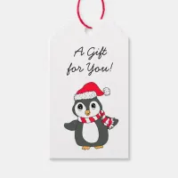 Merry Christmas Happy New Year Penguin Gift Tags