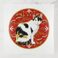 Calico Cat Ornate Trinket Tray