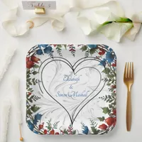 Beautiful,elegant & whimsical wedding themed decor paper plates